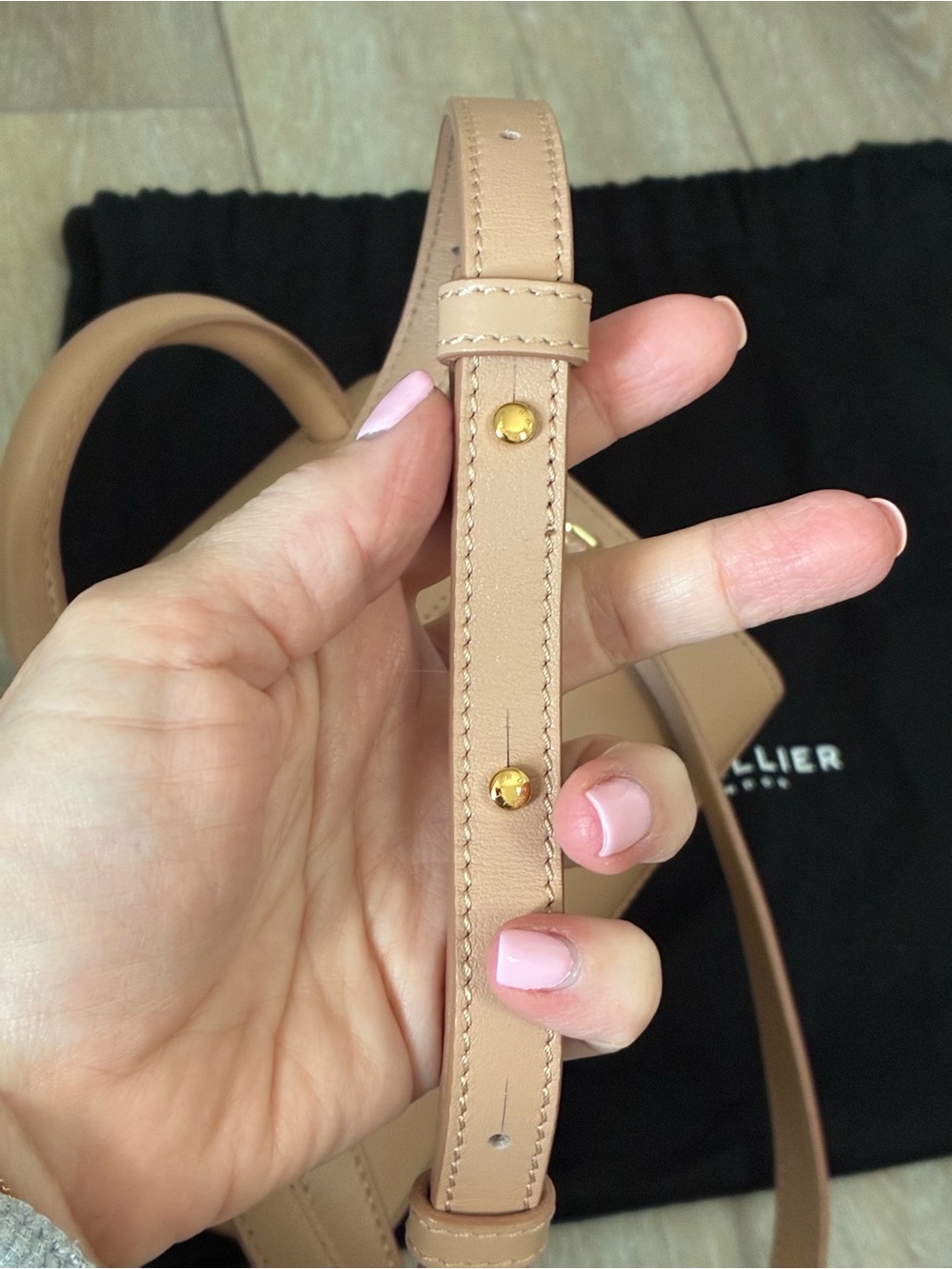 Like New DeMellier small Montreal smooth leather handbag - Picture 8 of 12